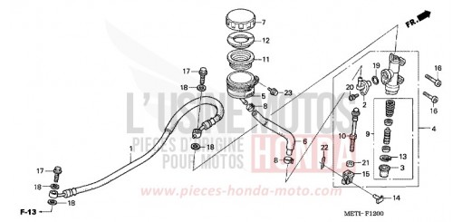 MAITRE-CYLINDRE FREIN AR. CYLINDRE (CBF500) CBF5006 de 2006
